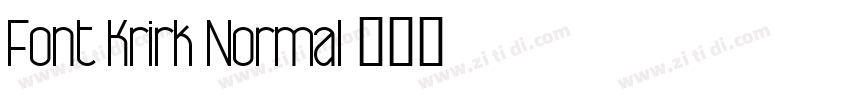 Font Krirk Normal字体转换